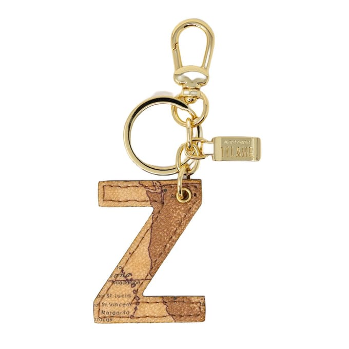 Alviero Martini Prima Classe Beige Leren Sleutelhanger