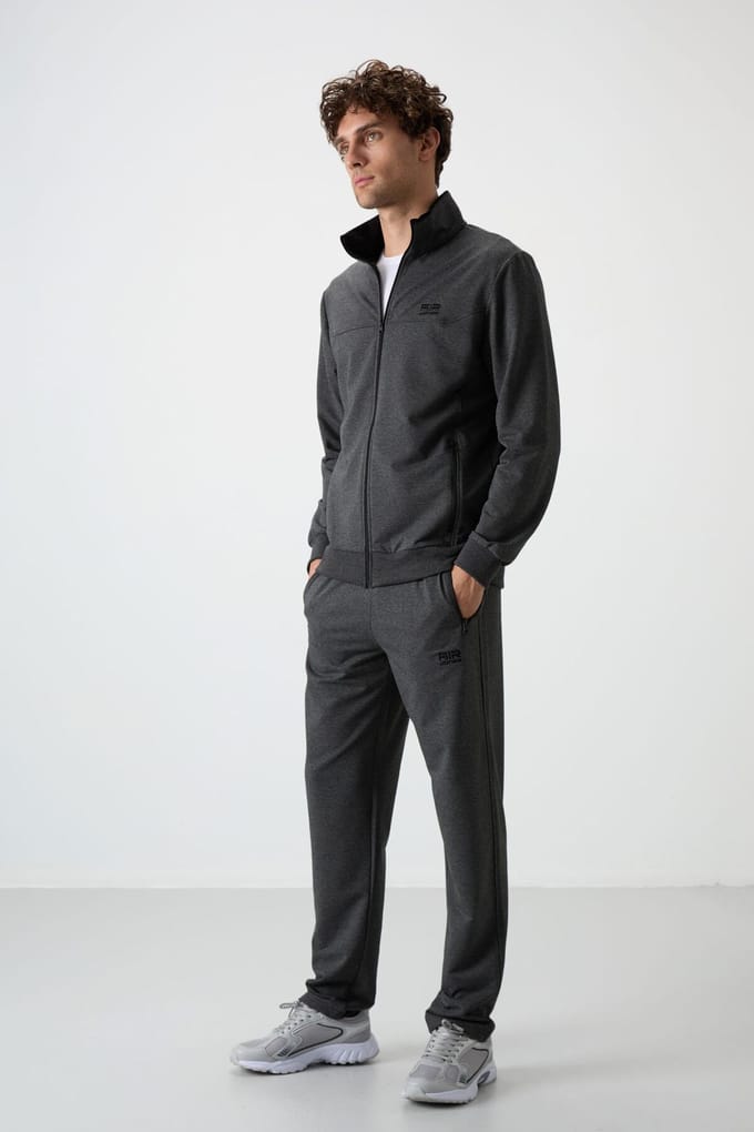 Heren Gebreide Fleece Sweatshirt en Broeken Set