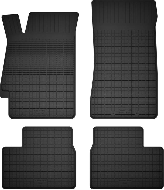 Wielganizator BasicProtect - Rubber Auto Matten - 1,5 cm Rand - Universeel - 4 Stuks