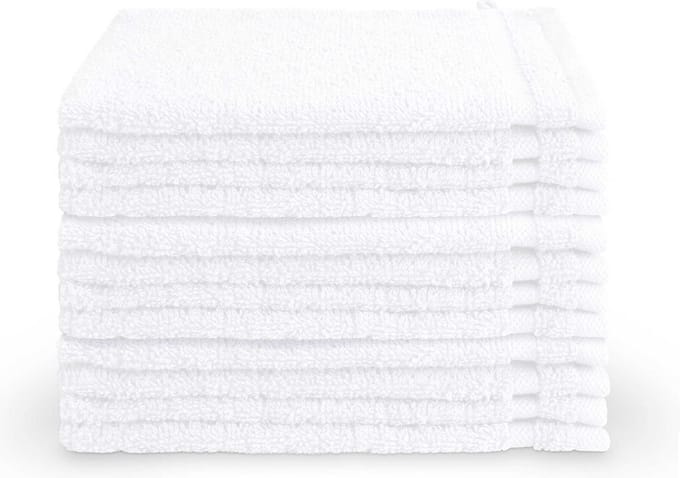 Byrklund washandjes 12 stuks - Hotelkwaliteit - 16x21 - Wit