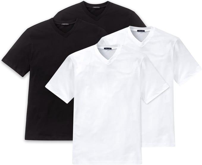 SCHIESSER T-shirt American T-Shirt Verpakking van 4