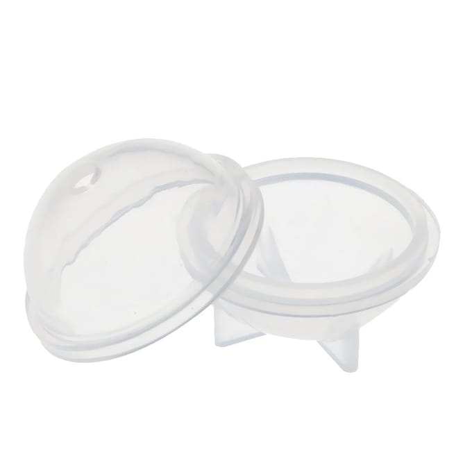 2 stuks bolvorm siliconen mal mal voor het maken van sieraden ambacht 20 mm 20mm wit