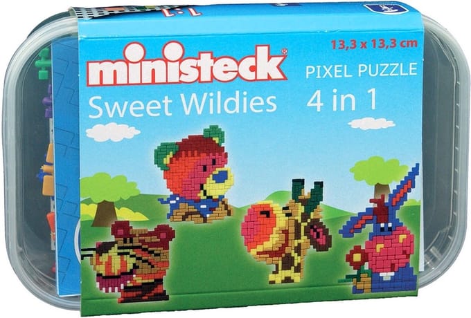 Ministeck Wilde Dieren-box 4-in-1 500-delig