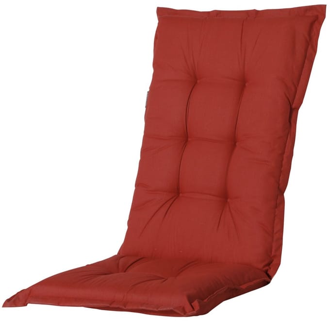 Tuinstoelkussen hoog 50x123 Basic Rood (4 stuks) Madison | Topkwaliteit Madison tuinkussen hoge rug 50% Katoen 50% Polyester