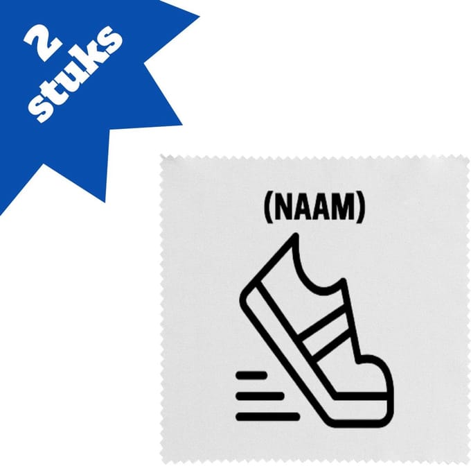 Akyol - hardloop met eigen naam brillendoekjes - Hardlopen - hardloper - sport - 17,8 bij 17,8 cm - 2 stuks