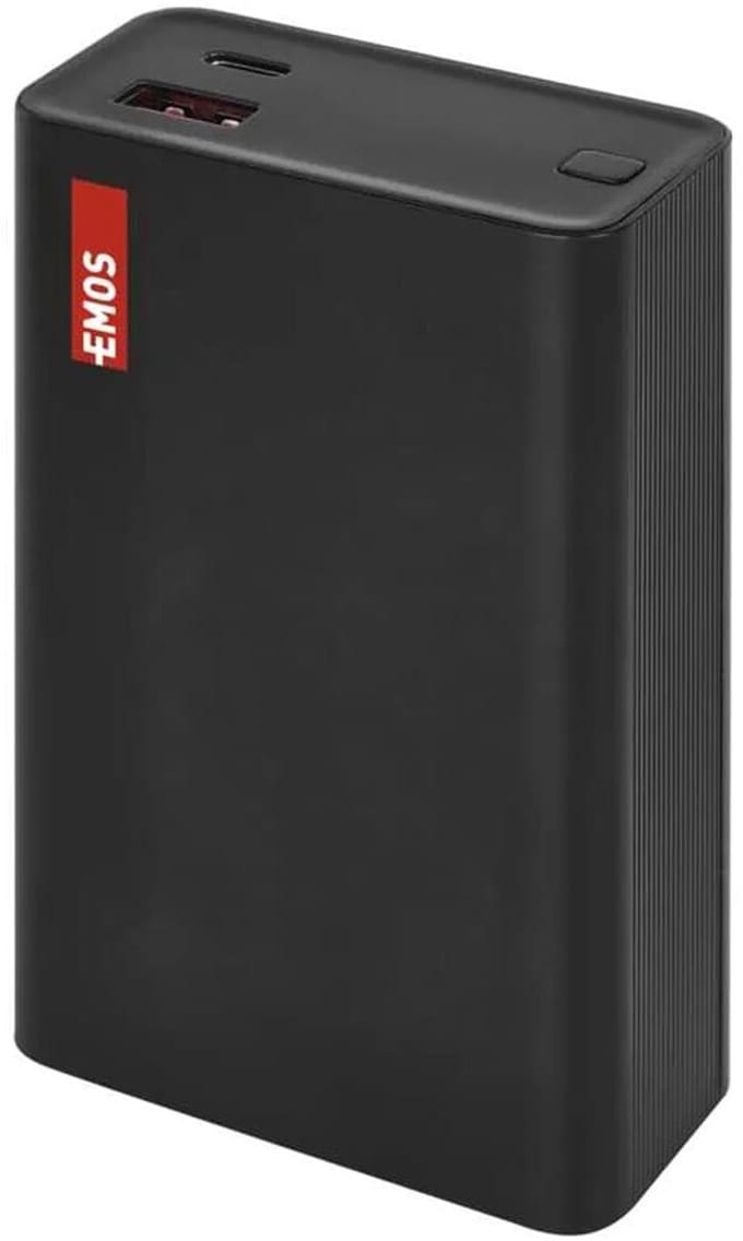 Emos Powerbank Laptop snellader - 20000mAh - 1x USB-A - 1x USB-C - 65W PD - Zwart