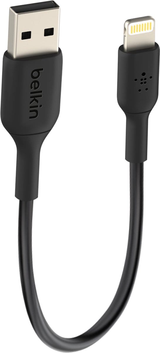 Belkin BOOST↑CHARGE - USB-A naar Lightning Kabel - 0,15 Meter - 12W - Zwart