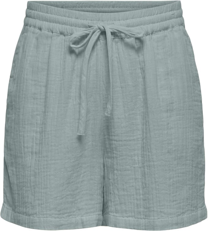 ONLY Women Structure Fabric Shorts made of Cotton Short Paperbag Summer Pants with Drawstring ONLTHYRA