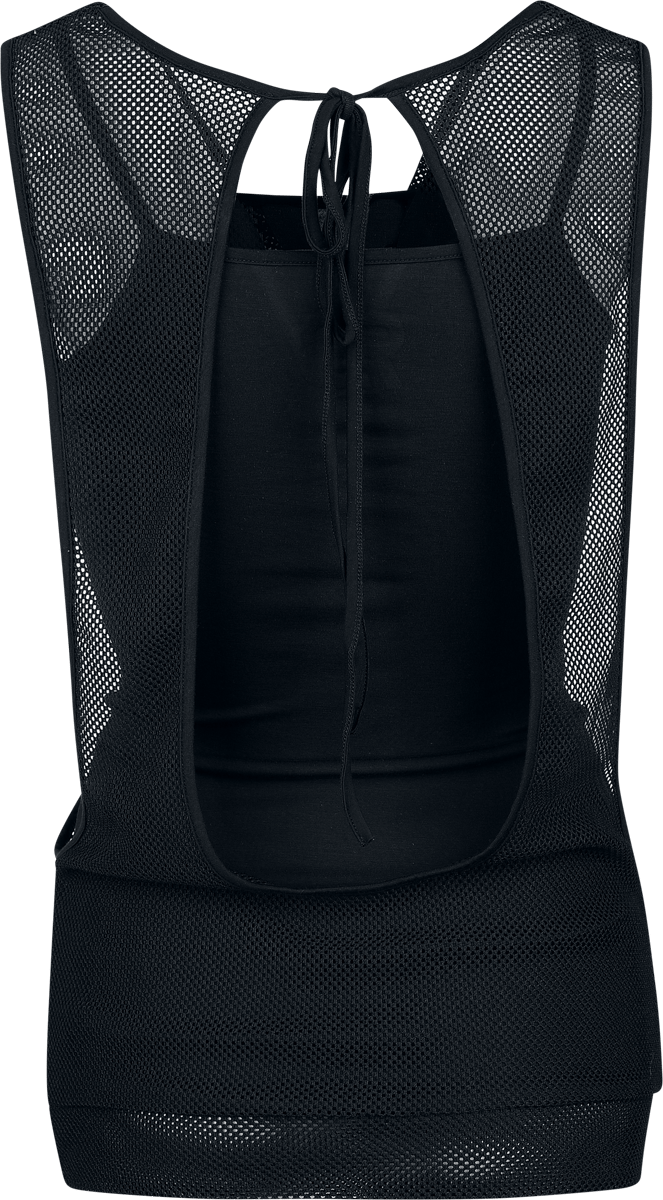 R.E.D. Rock-Engineered Design zwart nettop met sterrenprint - Dames - M