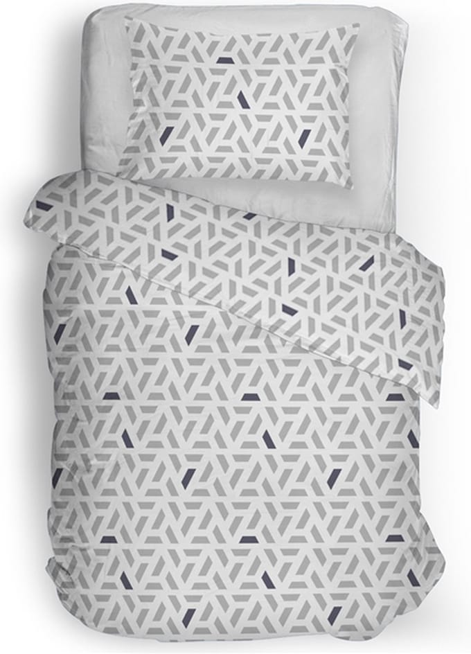 Snoozing Ghislaine Dekbedovertrek - Eenpersoons - 140x200/220 cm - Grijs