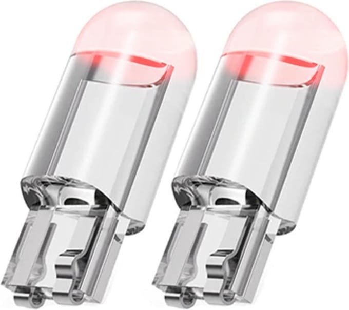 T10 LED - Lamp voor Auto & Motor - Rood - Canbus - 12 Volt - W5W- 2 stuks