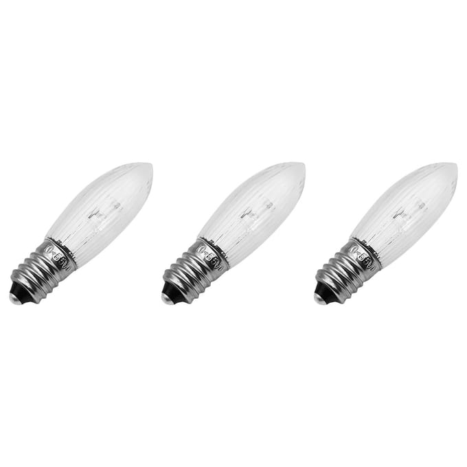 Reserve Kerstlampjes E10 LED - 3 stuks - 10-55V - 0.2W - Warm Wit Licht - 2200K - Helder