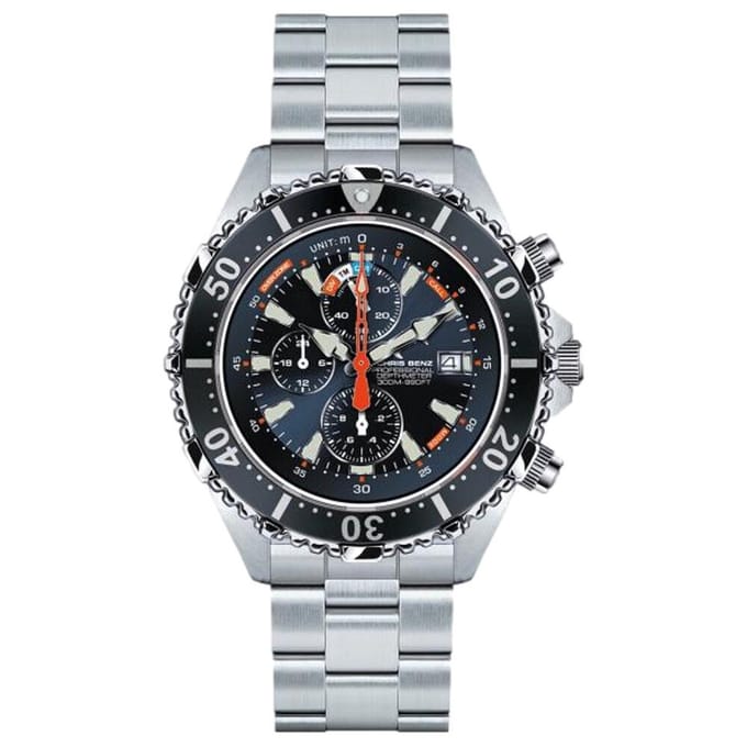 Chris Benz - CB-C300X-NB-MB - Duikershorloge - Unisex - Quartz