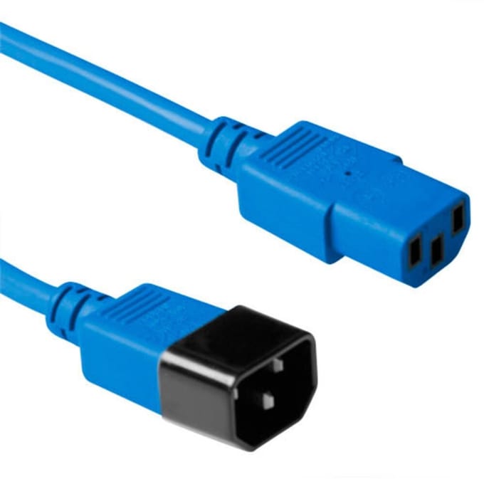ACT Netsnoer C13 - C14 blauw 5 m AK5430