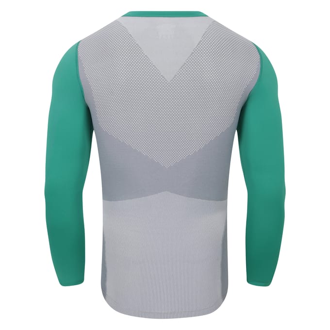 Umbro Heren Pro Base Layer Top met lange mouwen (Golfgroen/Grijs)