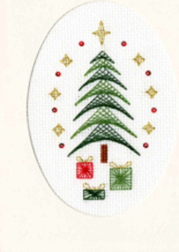 Bothy Threads Kerstkaart borduren telwerk