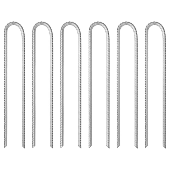 vidaXL - Tentharingen - 6 - st - U-vormig - Ø11,3 - mm - 37 - cm - gegalvaniseerd - staal