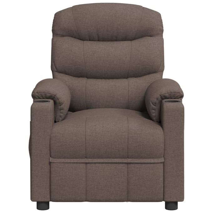 vidaXL - Fauteuil - verstelbaar - stof - taupe