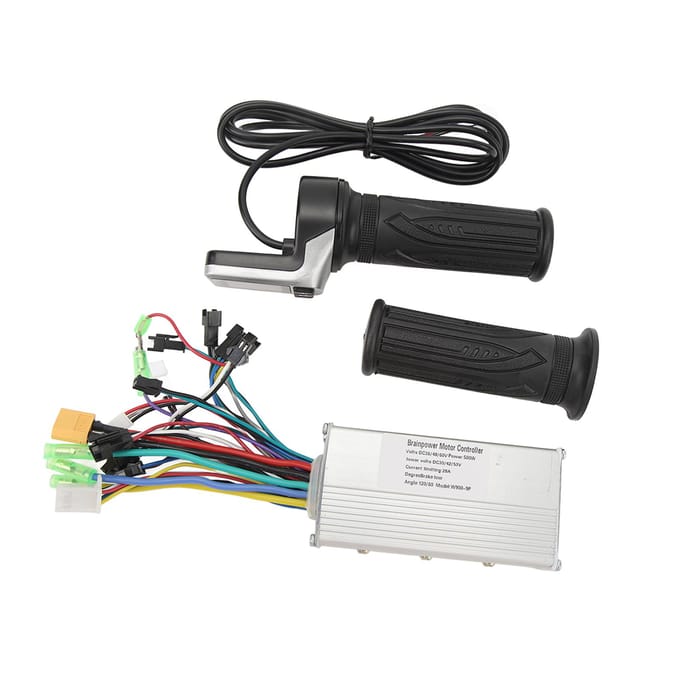 Borstelloze Controller Kit 36V 48V 500W 28A 3 Modussen Draaigashendel LCD-Display Waterdicht voor black