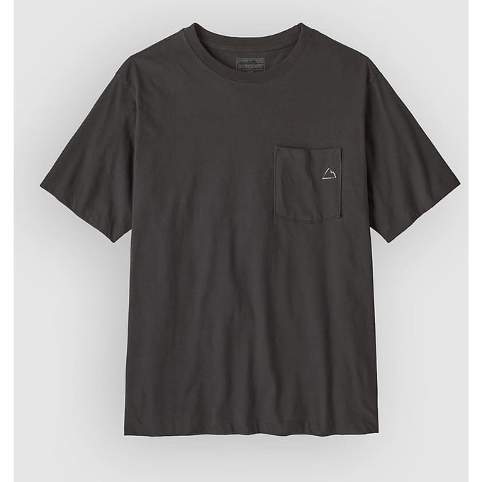 Patagonia Fitz Roy Massif Pocket T-Shirt zwart