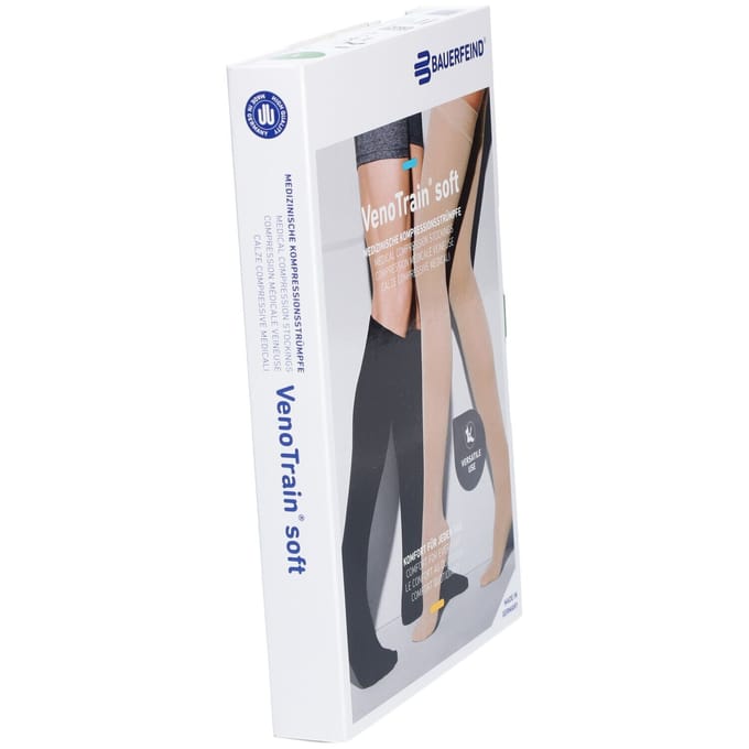 Bauerfeind® VenoTrain® Soft Ad C2 Plus Short | Caramel Large Gesloten Teen 1 Kousen
