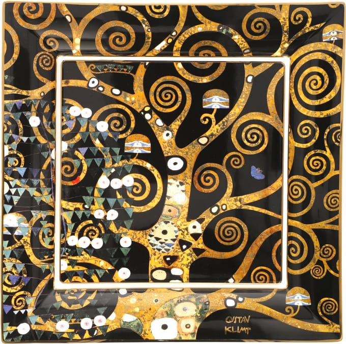 Goebel - Gustav Klimt | Schaal De Levensboom | Porselein - 30cm - met echt goud