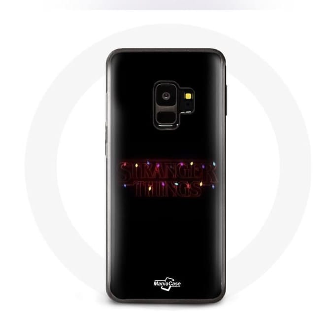 Coque pour Samsung Galaxy S9 Stranger Things Affiche Logo Joyeux noël