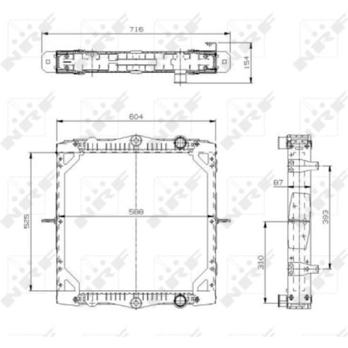 Radiator, motorkoeling NRF 519569