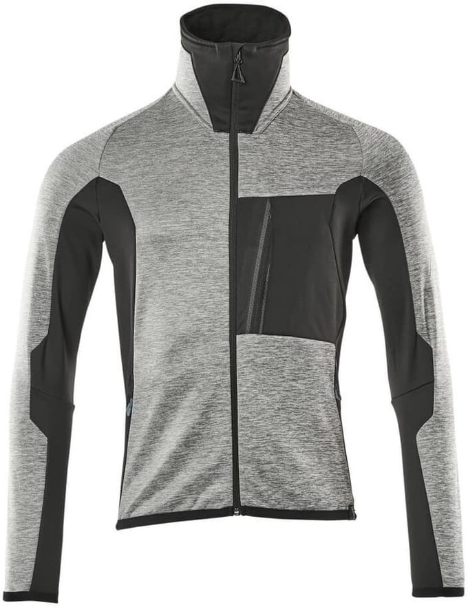 Mascot Advanced Fleecetrui met rits 17103-316 - grijs-gemêleerd/zwart - 2XL