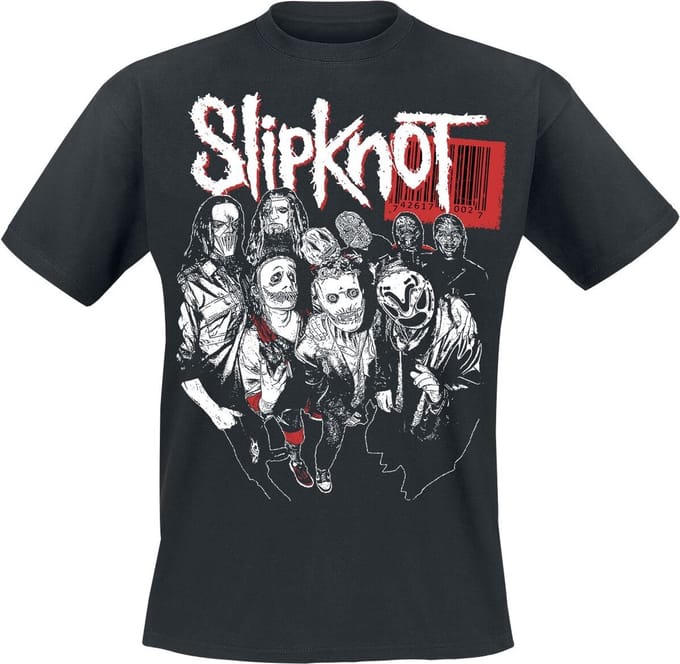 Slipknot Barcode Band Heren T-shirt - zwart - M