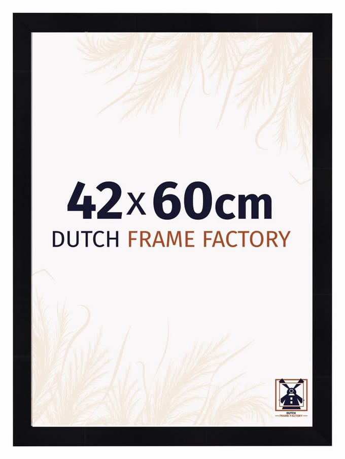 Fotolijst 42x60 cm - MDF - Zwart Hoogglans - Praag