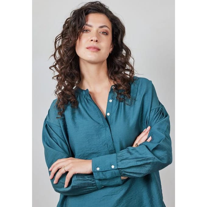 Blouse Sari Dark sea green