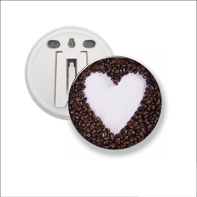 Button Met Clip - Hart