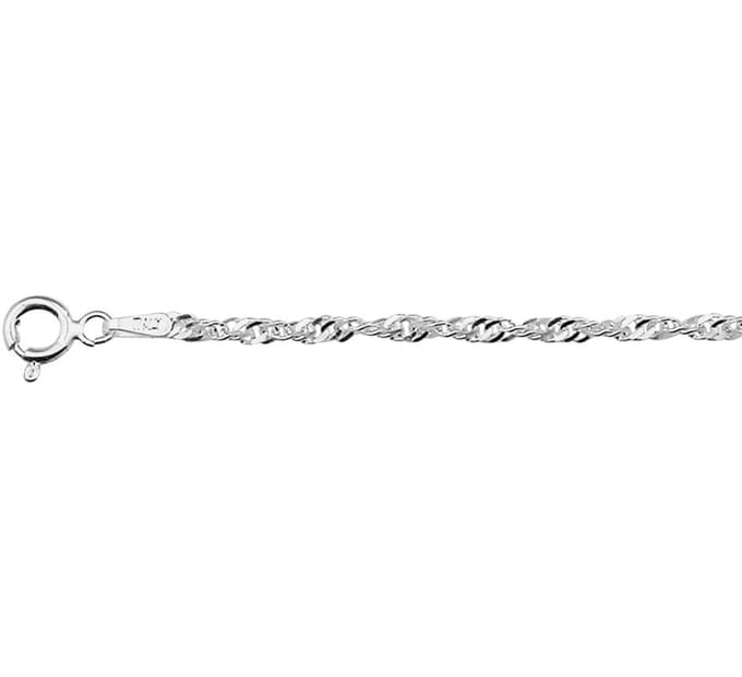 Zilver Gerhodineerde Enkelbandje singapore 1329797