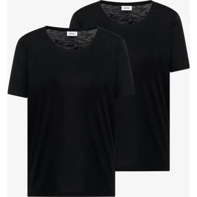 Basic Shirt met ronde hals in een 2-pack