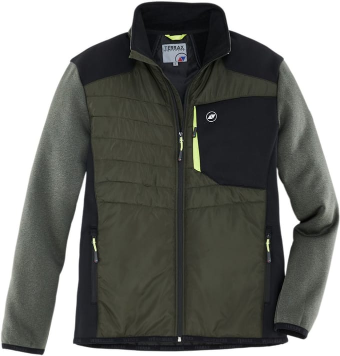 Terrax Workwear Hybride jas donkergroen/Limette