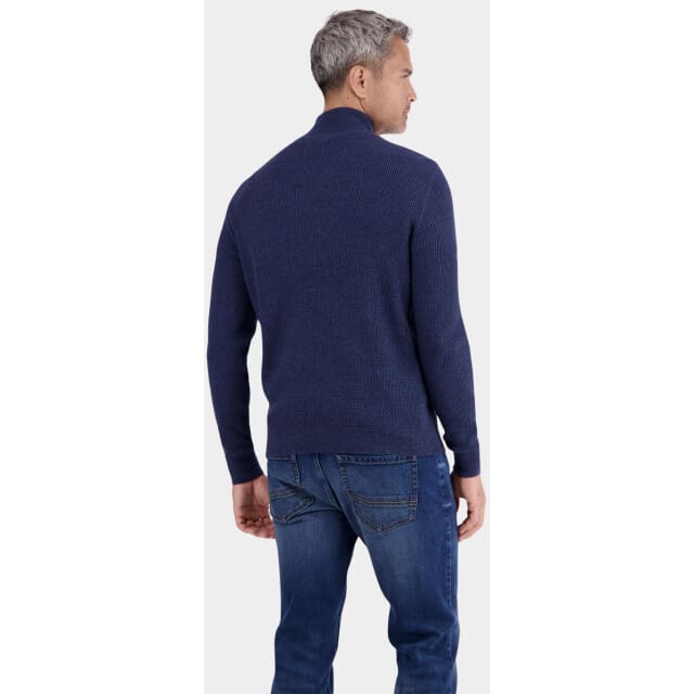 Lerros - Half zip trui - Mannen - L - 485 CLASSIC NAVY - Katoen - 2585423
