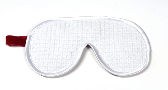 Vagabond Luxe Slaapmasker - Fluweelzacht - Wit/Rood