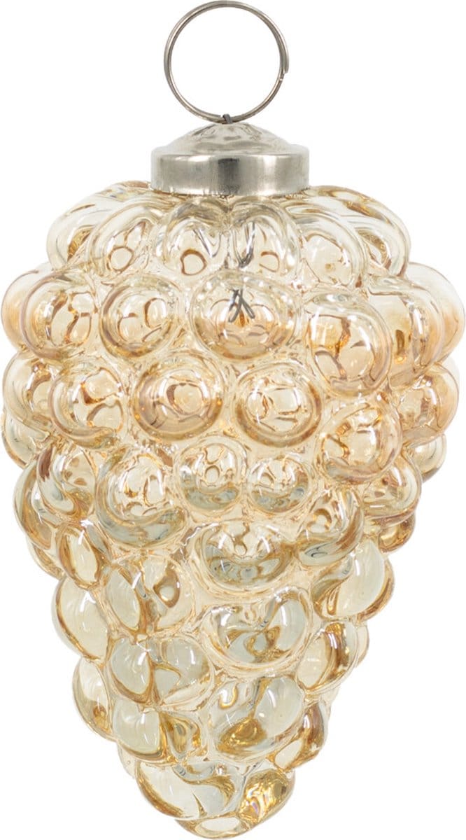 HomeBound by KY | Glazen kerstbal roest/goud | 10x10cm | kerstbal