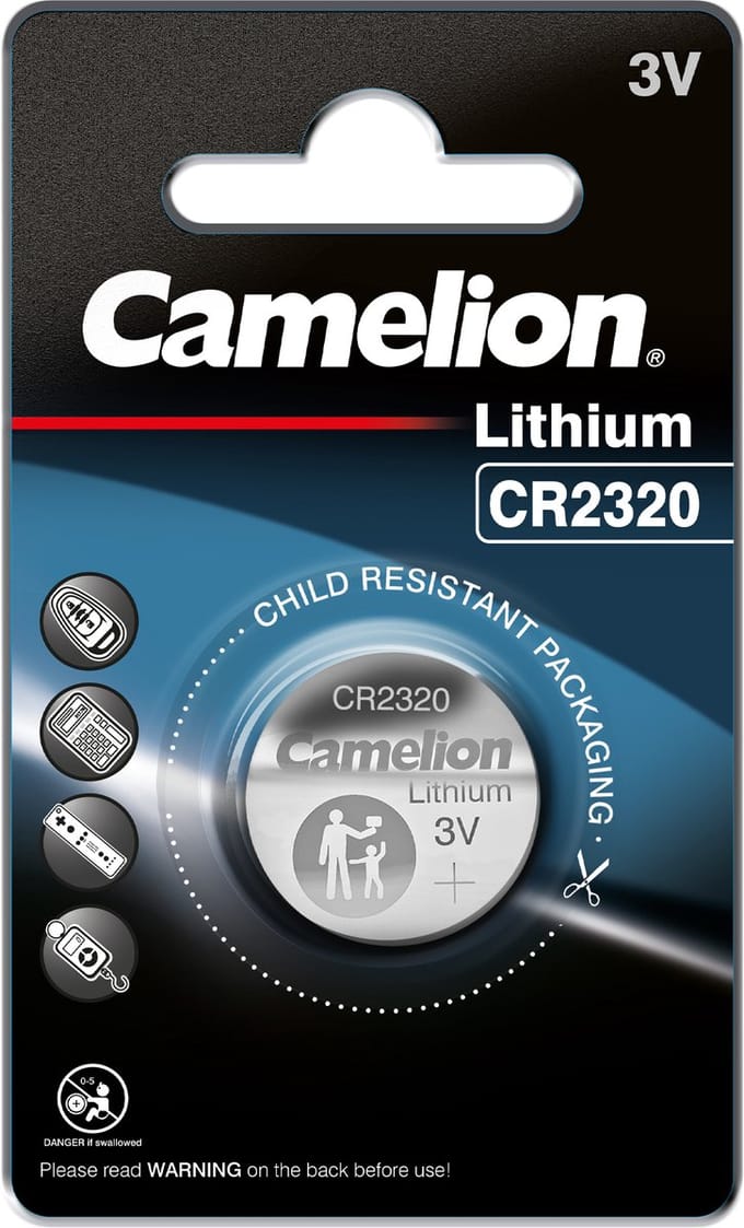 Camelion CR2320 Lithium Knoopcelbatterij – 3V – 135mAh – 1 Stuk​
