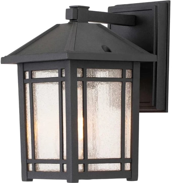 Quoizel LED Wand Buitenlamp Cedar Point | 1X E27 Max 60W | IP44 | Dimbaar | Black