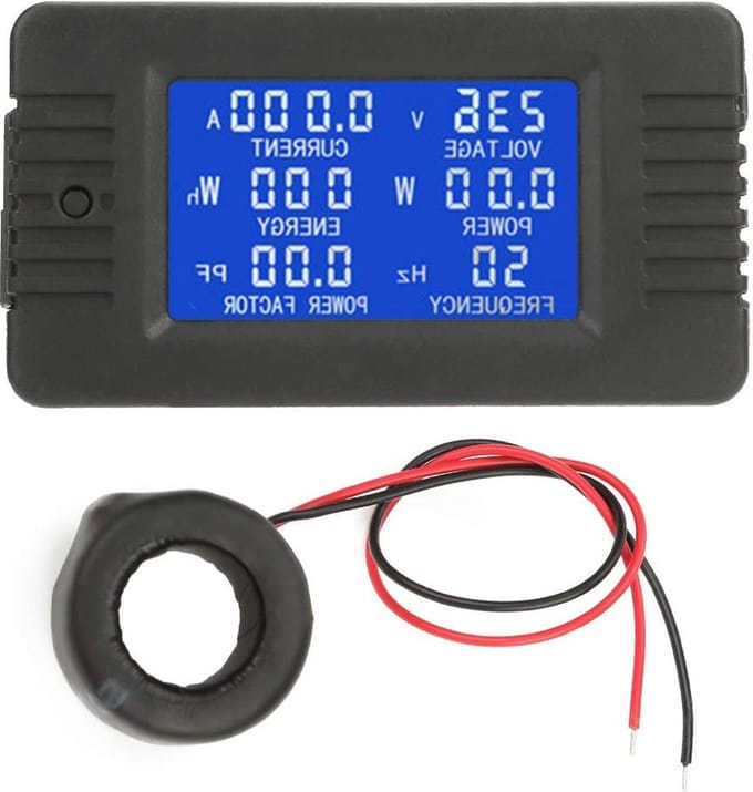 LCD Digitale Display Power Energy Panel Digitale AC KWh Tester Volt Amp Meter - Gesloten Type CT 100A voor Industrie
