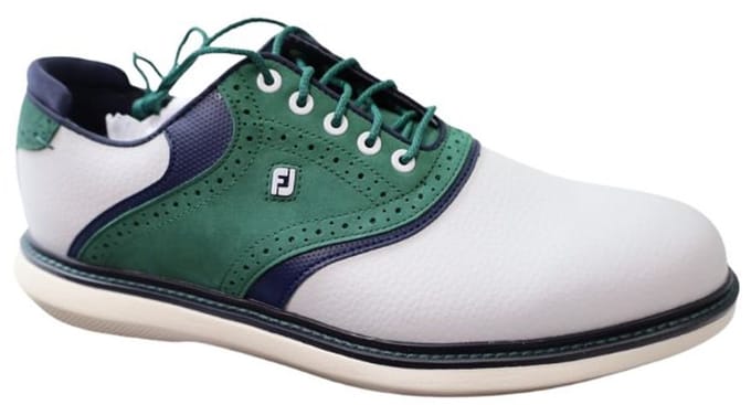 Footjoy Heren Golfschoenen Traditions Wit Groen Navy
