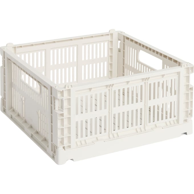HAY Kleur Krat Mand Medium Vierkant - off white