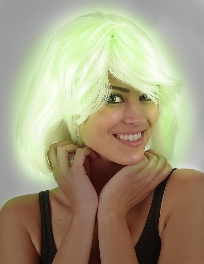 Pruik Chloë - Glow-in-the-dark