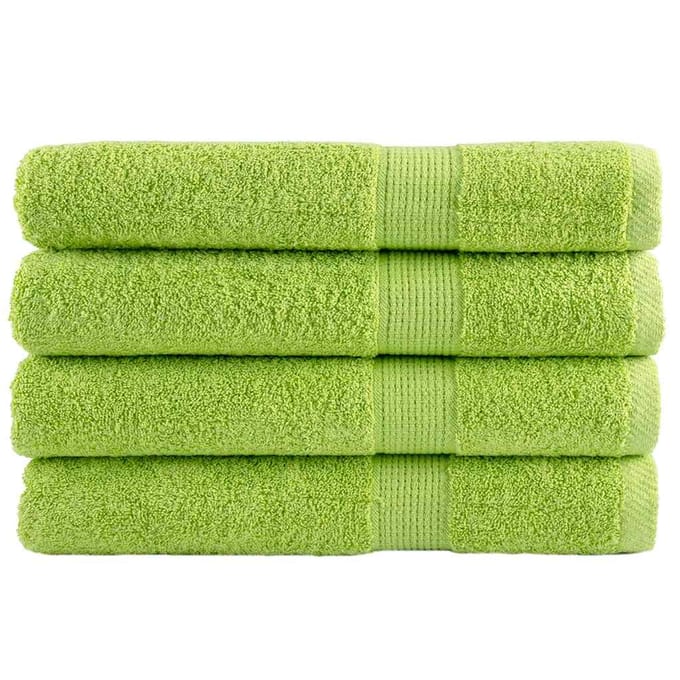 vidaXL - Saunadoeken - SOLUND - 4 - st - 600 - g/m² - 80x200 - cm - appelgroen