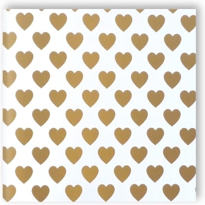 Goud hartjes behang 54152