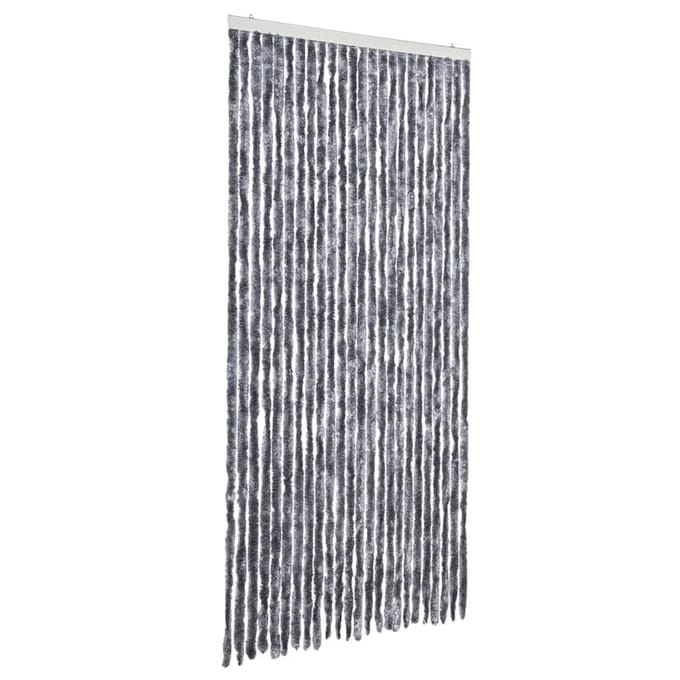 vidaXL - Vliegengordijn - 100x220 - cm - chenille - zilverkleurig