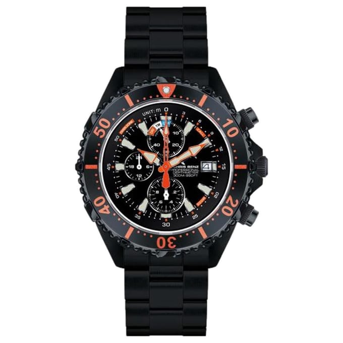 Chris Benz - CB-C300X-RS-MB - Duikershorloge - Unisex - Quartz
