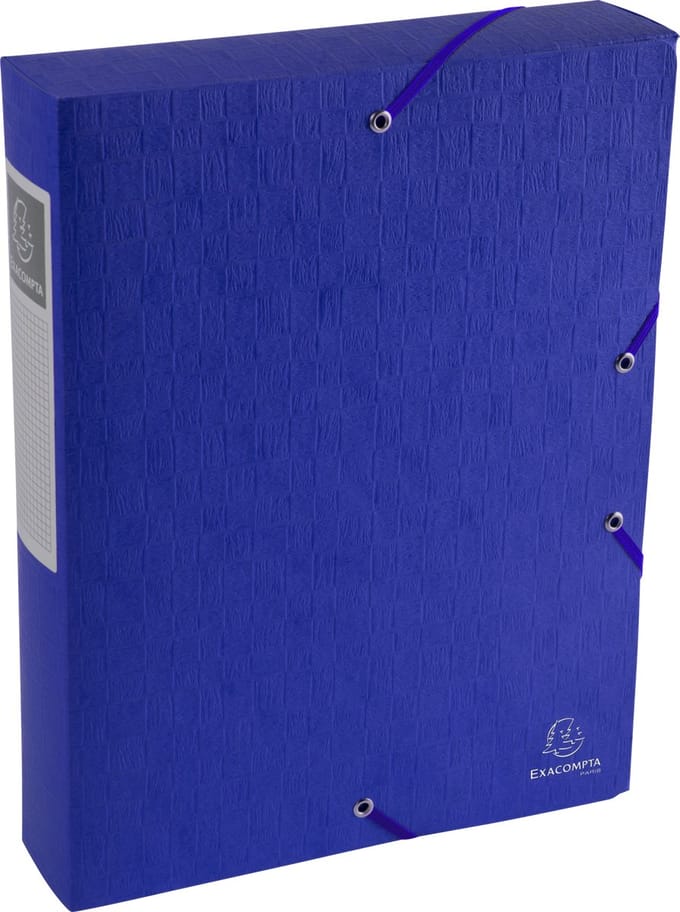 Exacompta 10x Klasseerdoos Scotten Rug 60mm - A4 - Blauw - 50912E
